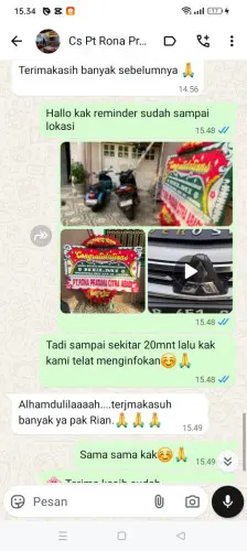 Testimonial Papan Bunga teluk